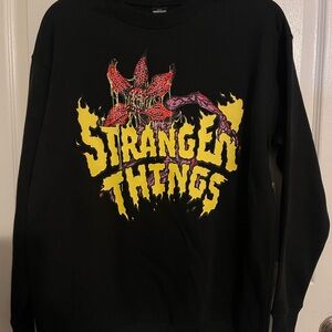 No Boundaries Black Stranger Things Crewneck Sweater